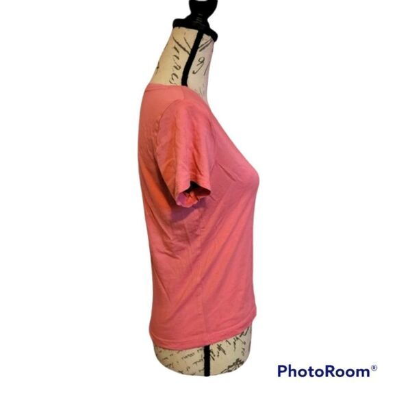 Smart Guess Ladies Pink Short Sleeve Logo T-Shirt - Size Small - Picture 3 of 5